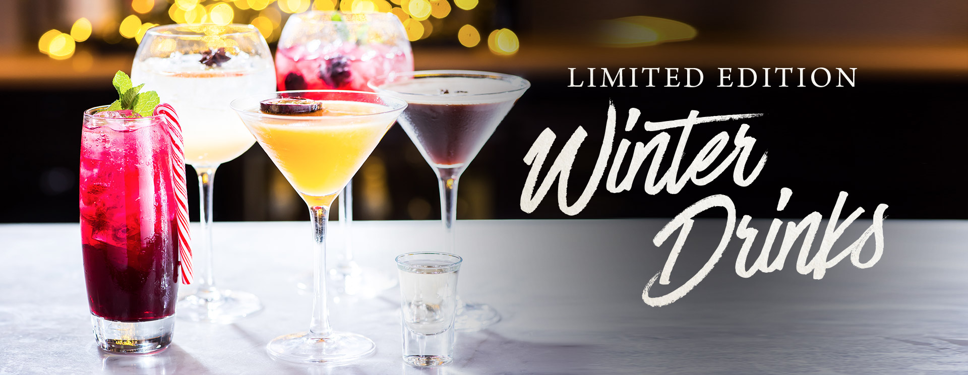 Winter cocktails and long drinks at The Castle